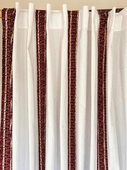 Curtains "Crimson Champagne" - Stripy