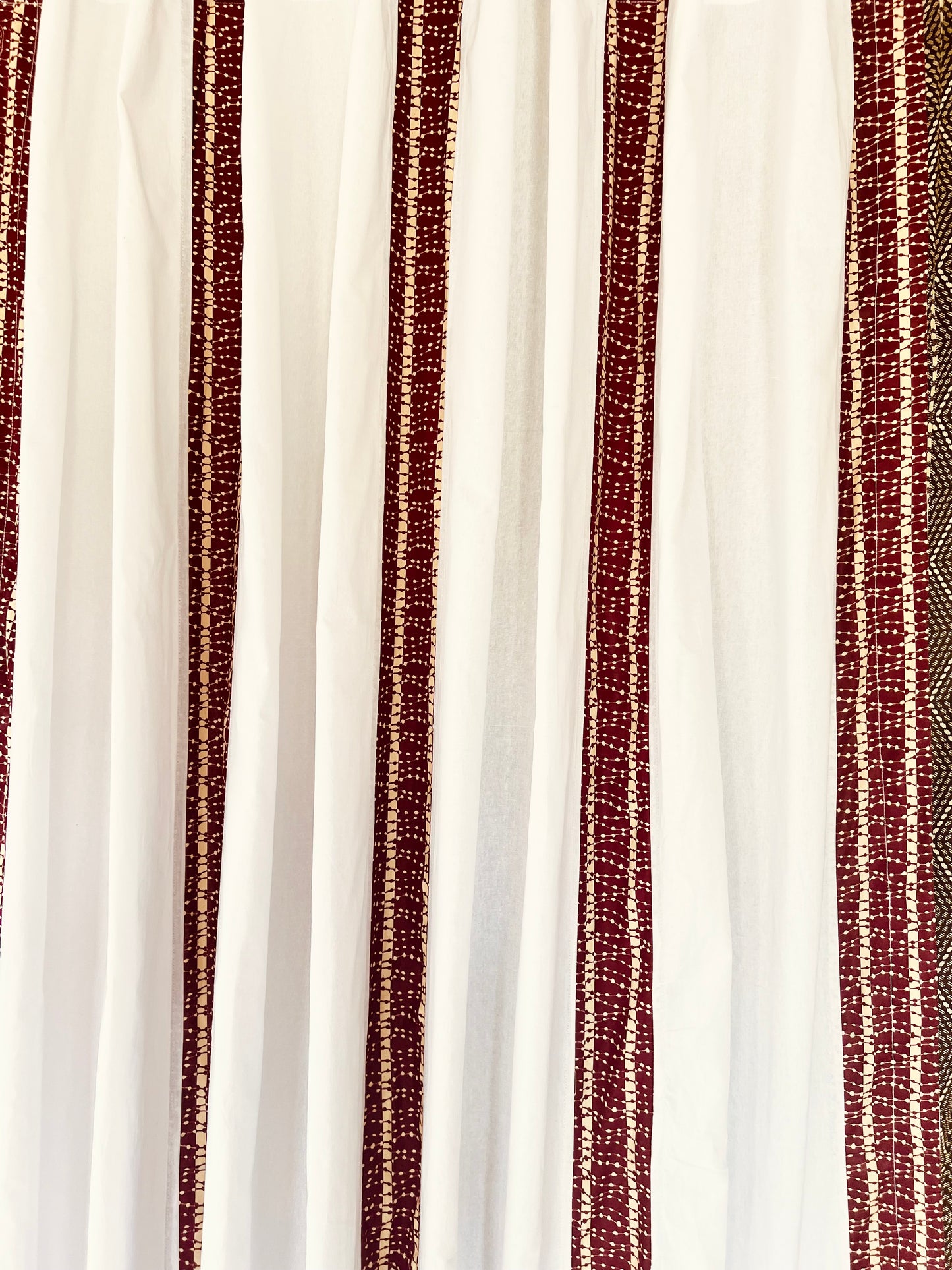 Curtains "Crimson Champagne" - Stripy