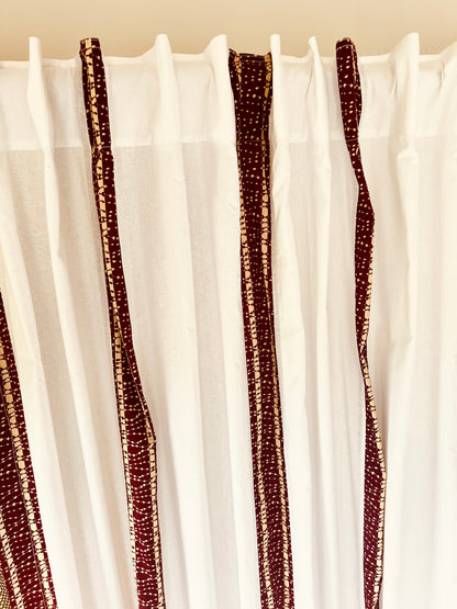 Curtains "Crimson Champagne" - Stripy