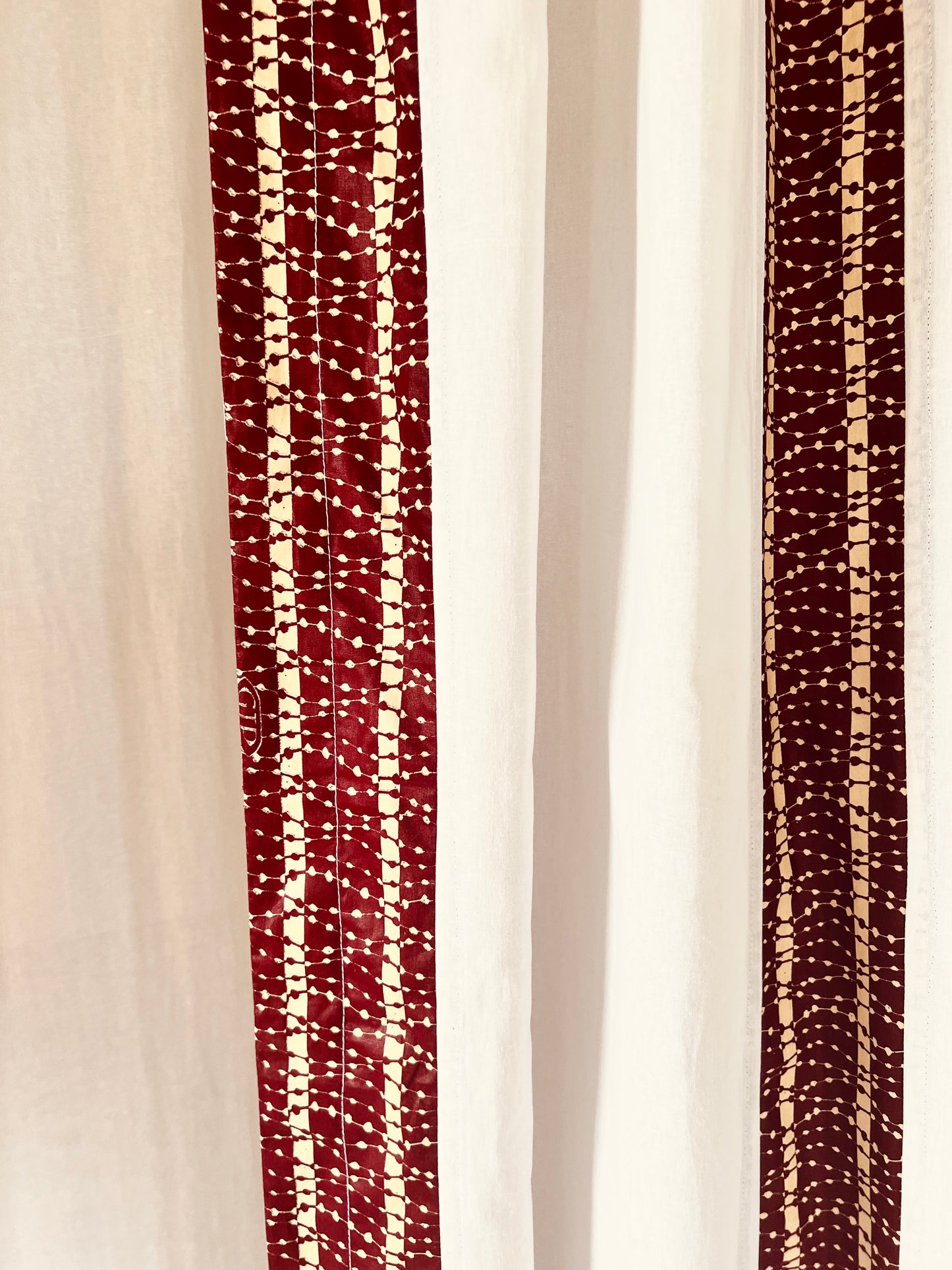 Curtains "Crimson Champagne" - Stripy