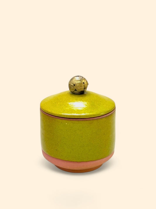 Small Canister "Neem" - Chartreuse