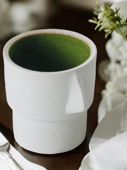 Espresso Cup "Neem Face" - White Clay