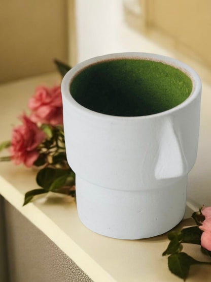 Espresso Cup "Neem Face" - White Clay
